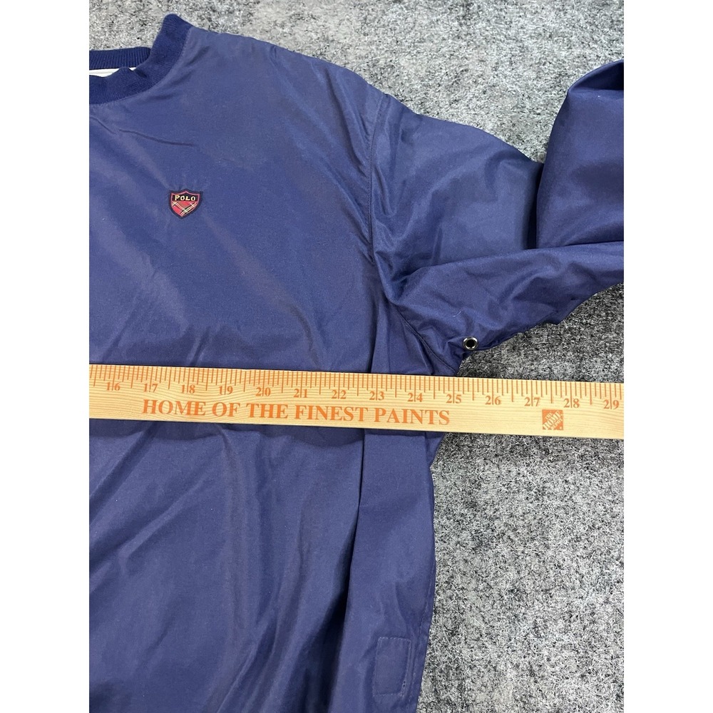 Vtg Polo Ralph Lauren Nylon Windbreaker Pullover Navy Mens Medium Made in USA - Picture 10 of 11